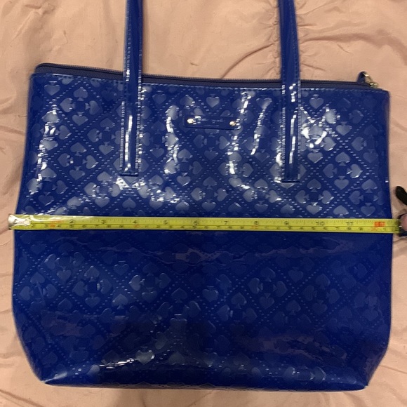 kate spade Bags Kate Spade Vegan Bright Blue Logo Tote Bag Poshmark